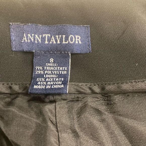 ANN TAYLOR Women’s Lined Black Pants Size 8‎ - Picture 9 of 11